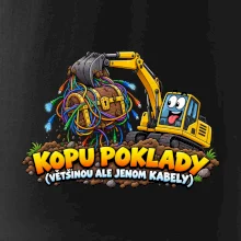 Bagrista kope poklady a kabely
