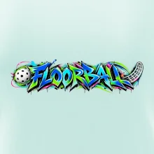 Florbalové graffiti v neonových barvách