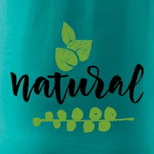 Natural - nápis v listech