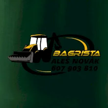 Bagrista v kruhu - vlastní nápis