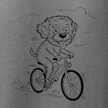 Lagotto romagnolo karikatura na kole černá