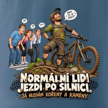Normální lidi jezdí po silnici cyklistický humor