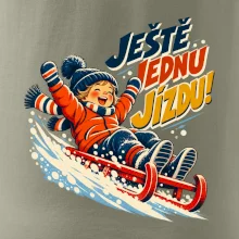 Rodinná vánoční trička - Ještě jednu jízdu dítě sáňkování
