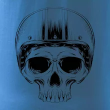 Motorkář lebka s kulatou hlavou