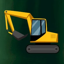 Bagr bez nápisu  z boku