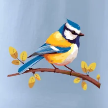 Sýkorka modřinka kreslená