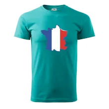 Francouzská vlajka mapa obrys