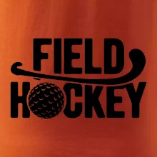 Field hockey míček a nápis