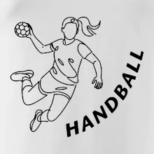 Handball nápis šikmo