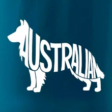 Australský Ovčák - nápis v těle