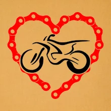 Moto srdce řetěz - enduro