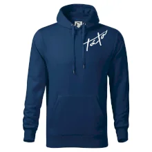 Kočičí táta se jmény na rukávu