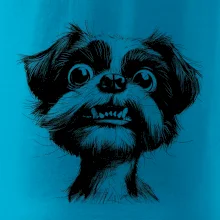 Černobílá karikatura Ši-tzu Černobílá karikatura Ši-tzu