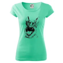 Černobílá karikatura Německý ovčák