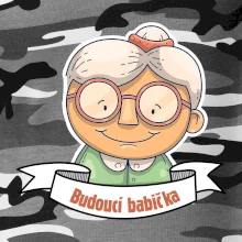 Budoucí babička kreslená