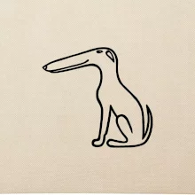 Barzoj obrys černý  (Moňas)