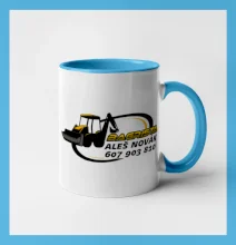 Bagrista v kruhu - vlastní nápis