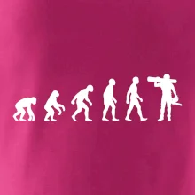 Evoluce dřevorubec - pila a kmen