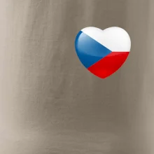Česká vlajka srdce - pravé prso