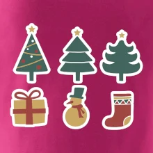 Vánoční sada - stromky a dárky