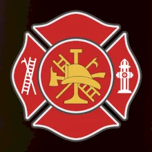 Fire department logo červené