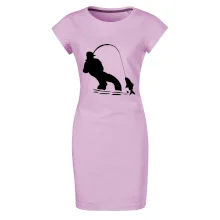 Rybář tahající rybu