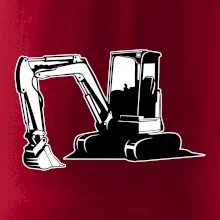 Bagr bez nápisu černobílý