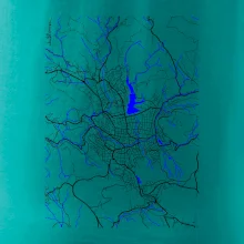 Jablonec nad Nisou - Mapa s vodními toky