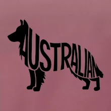 Australský Ovčák - nápis v těle