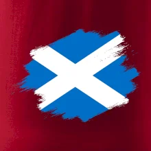 Skotská vlajka kreslená štetcem