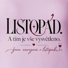 Listopad a tím je vše vysvětleno typografie s vínem