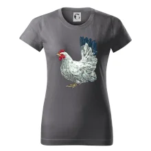 Slepice kreslená bílá