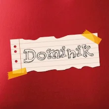 Papírek se jmenovkou - vlastní jméno