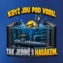 Instalatér pod vodou s hasákem