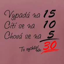 Vypadá, cítí se, chová se - 30 let