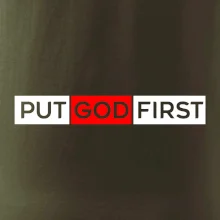 Put God first obdélník Put God first obdélník