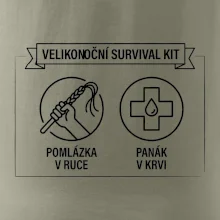 Velikonoční survival kit Pomlázka v ruce, panák v krvi