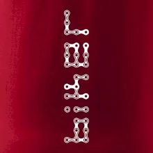 Biker nápis na výšku řetěz