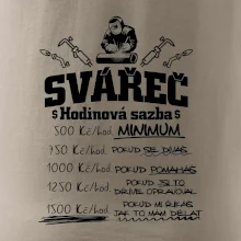 Svářeč - hodinová sazba