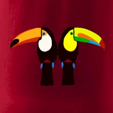 Dva barevní tukani (Moňas)