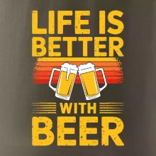 Life is better with beer - oranžové
