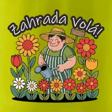 Zahrada volá - zahradník a slunečnice