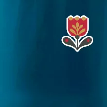 Folklor na prsu tulipán