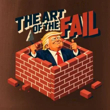 Donald Trump zazděný ve vlastní zdi