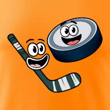 Parové triko - Puk a hokejka