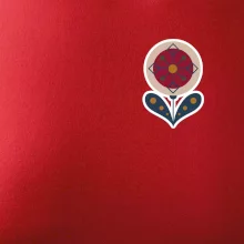 Folklor na prsu květina kulatá