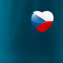 Česká vlajka srdce - pravé prso