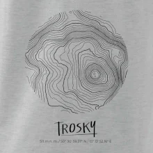 Trosky - vrstevnice v kruhu