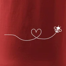 Dráha letu včely - srdce