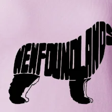 Novofundlandský pes - nápis v tělě